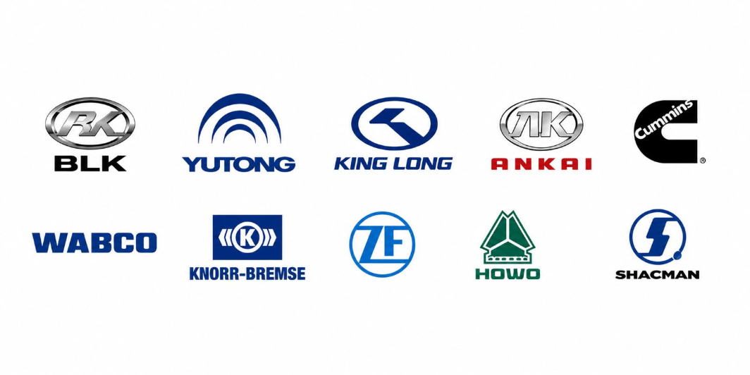 Marcas de buses y camiones chinos: BLK, Yutong, King Long, Ankai, Howo y Shacman. Repuestos Cummins, Wabco, Knorr-Bremse y ZF